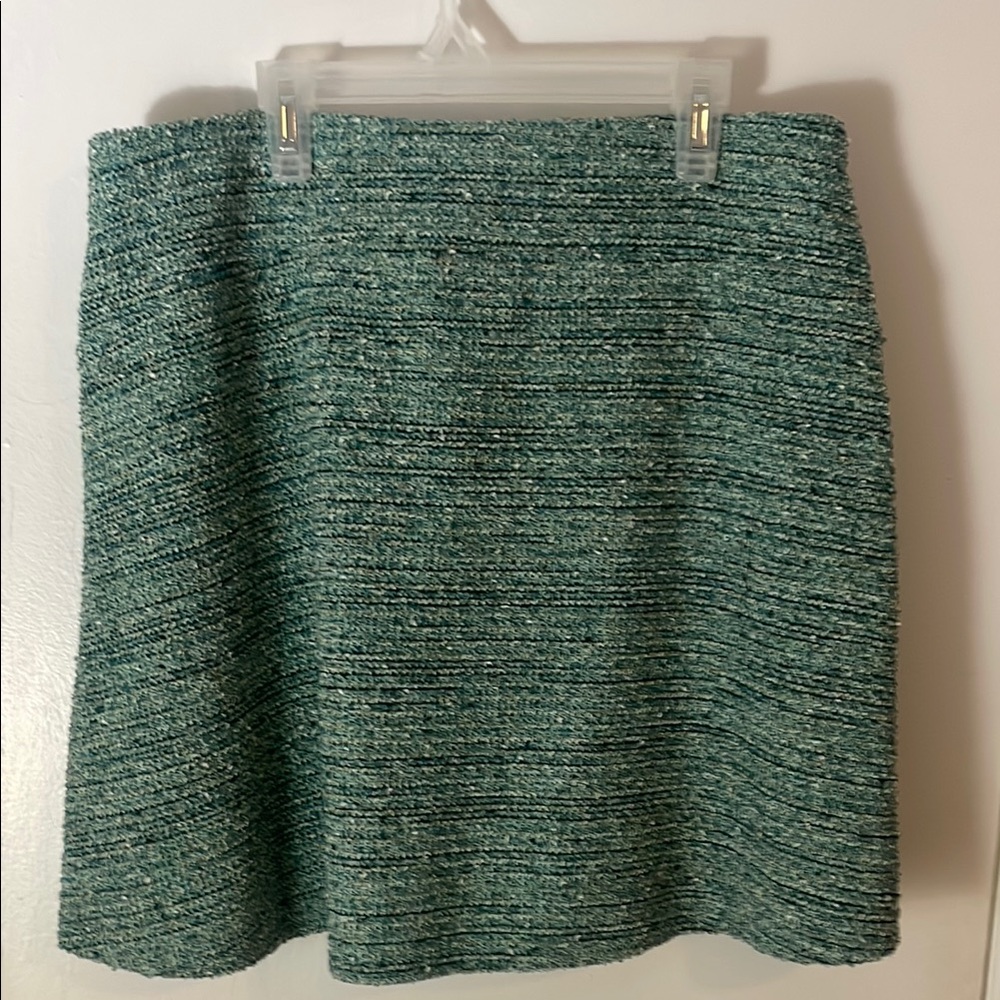 LOFT Textured Green Mini Skirt